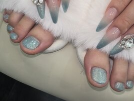 グラデーションネイル/秋ネイル