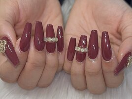 ボルドー × ゴールド