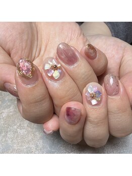 シェルフラワーネイル