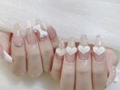 イニシャルで推し活ハートネイル