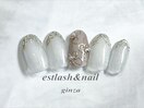 ミラーフラワーフレンチネイル