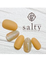 ネイルアンドアイラッシュサロン ソルティ 寺田町(salty)/ニュアンスマーブルネイル