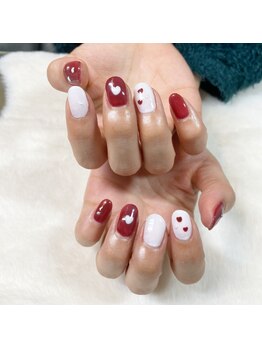 はあとねいる 宇都宮御幸ヶ原店/ハートネイルデザイン