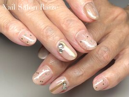 ベージュ/大人ガーリー/キラキラ