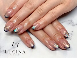 Hー265ラメグラデーションネイル