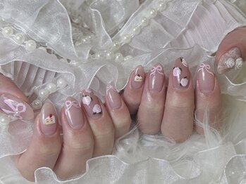 アビス(Abyss)/絵画風手書きアートネイル