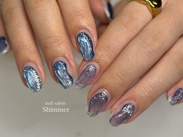 キラキラニュアンスネイル