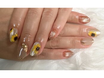 テテ ネイル(Tete..nail)/ひまわりアート
