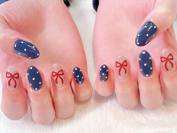 ムーピーネイル(moopy nail)/◆ribbon×dot ¥7140