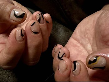 メンズ眉毛サロンUnknown. 中津店【メンズ眉毛/アイブロウ/眉毛パーマ/メンズネイル】/メンズネイルデザイン10本アート