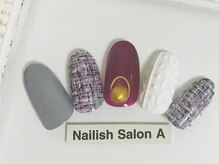 ネイリッシュサロン エー(Nailish Salon A)/ツィードニットネイル