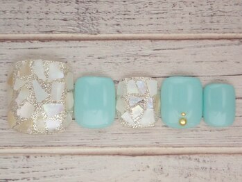 ワンネイル(ONE NAIL)/#シェル#夏#フットネイル