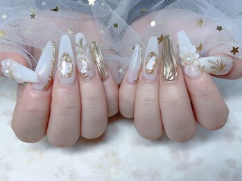 スノーネイルサロン 新宿店(Snow nail salon)/ミラーうねうねフラワー