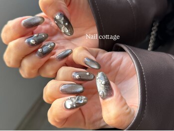ネイルコテージ 新宿南口店(Nail cottage)/ブラックネイル¥9900