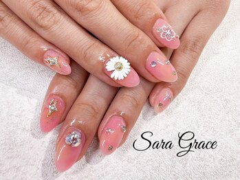 サラグレースネイル(Sara Grace Nail)の写真/【当店一番人気!ゴージャスデザイン￥7700】ずっと眺めていたくなる華やかで美しい指先へ[西葛西駅徒歩1分]