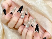 サロン ド ミニュイ(Salon de Minuit)/ガーリーネイルドットリボン