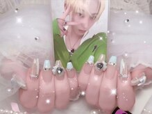 ベルグローアルファネイル(BELLE GROW ALPHA NAIL)/チェック×リボンネイル