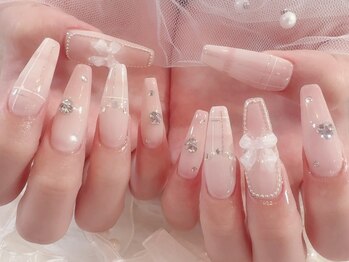 ミルキーウェイバイミーネイル 南堀江店(Milkyway by menail)/ワンホンネイル/長さだしネイル