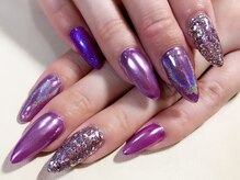 ラビング(Loving)/パープルミラーネイル