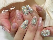 ネイルズアリー 立川店(Nails ally)/ストーン×ラメ×パール×春