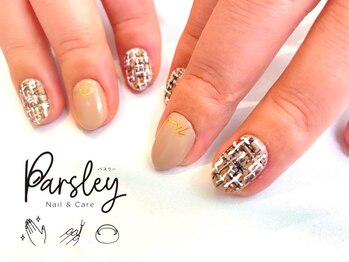 パスリー ネイルアンドケア(Parsley Nail&Care)/ぷっくり♪ツイードネイル