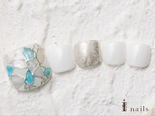 アイネイルズ 横浜WEST店(I-nails)/大理石ステンドグラス8480円