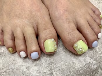 ブルームボーテ 北堀江(bloombeaute)/パステルフットネイル