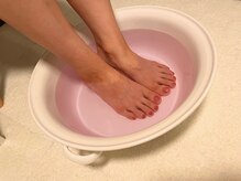 紫陽花の雰囲気（足湯付きメニューもございます）