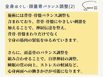 ソウノ 御茶ノ水(Souno)/全身ほぐし・頭蓋骨の調整(2)