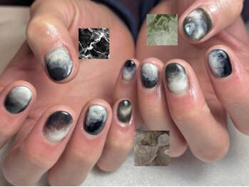 チャンプ 高の原店(Champ)/大理石風 メンズネイル