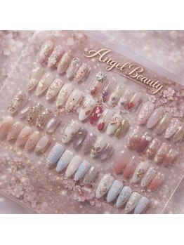 エンジェルビューティー 上野(Angel Beauty)の写真/《初回オフ込み♪定額4980円～》繊細な手描きアートも思いのまま♪高い技術を持つネイリストが担当！