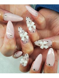 シンプル×リボン