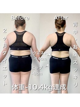 【ダイエット/痩身】パーソナルトレーニングジムNEXT GYM TOKYO駒込・巣鴨店/お客様の変化