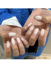 クララハンダ(CLALA Handa)/ワンカラー×ラメフレンチ