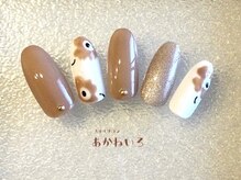 ネイルサロン あかねいろ/マリメッコ風　フラワーネイル