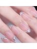 ≪初回オフ無料☆≫ガラスフレンチ　¥7500　【美爪フィルイン付き】
