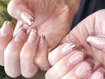 フレイムス アイラッシュ アンド ネイル(FRAMES)/フラッシュ×ミラーフレンチ