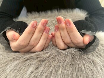 ピンクマグネットネイル☆