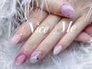 ピンク紫の夏ニュアンス♪