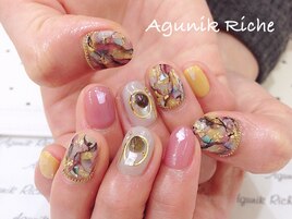 【大理石ネイル】