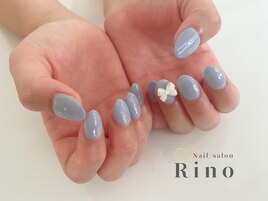 くすみブルー×シュガー×リボン