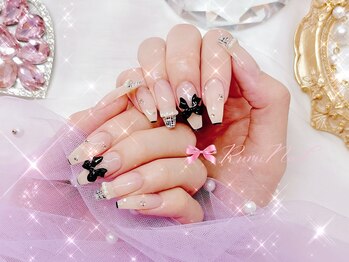 ワンホンネイル 新宿(Rumi Nail)/キラキラ/定額ネイル/ツイード