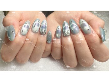スペードキューネイル 新宿店(Spade Q Nail)/マグネット×ハートの輝きネイル
