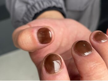 メンズ眉毛サロンUnknown. 中津店【メンズ眉毛/アイブロウ/眉毛パーマ/メンズネイル】/メンズネイルデザインワンカラー