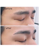 ナンバー(Number.)/自眉を生かしたストレート眉毛