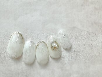 ルークネイル(LUKE NAIL)/ホワイトニュアンスマーブル