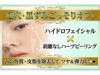 モアロ(MOARO)の写真/毛穴にお悩みの方へ☆剥離なしハーバルピーリング/ハーブピーリング/ハイドロフェイシャル/肌質改善も◎