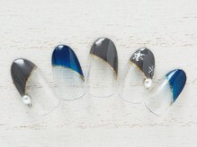 ア ネイル(A nail)/斜めフレンチ【つけ放題】