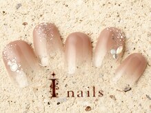 アイネイルズ 町田店(I nails)/くすみビジューグラデ7980円