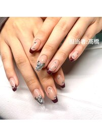 秋フレンチネイル